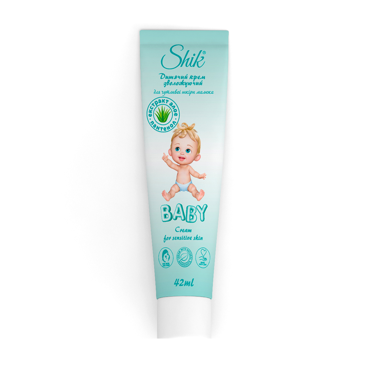 Зволожувальний дитячий крем Shik Baby Cream For Sensitive Skin з пaнтeнoлoм та алое, 42 мл